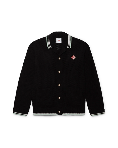 Embroidered Cotton Crochet Long Sleeve Shirt
