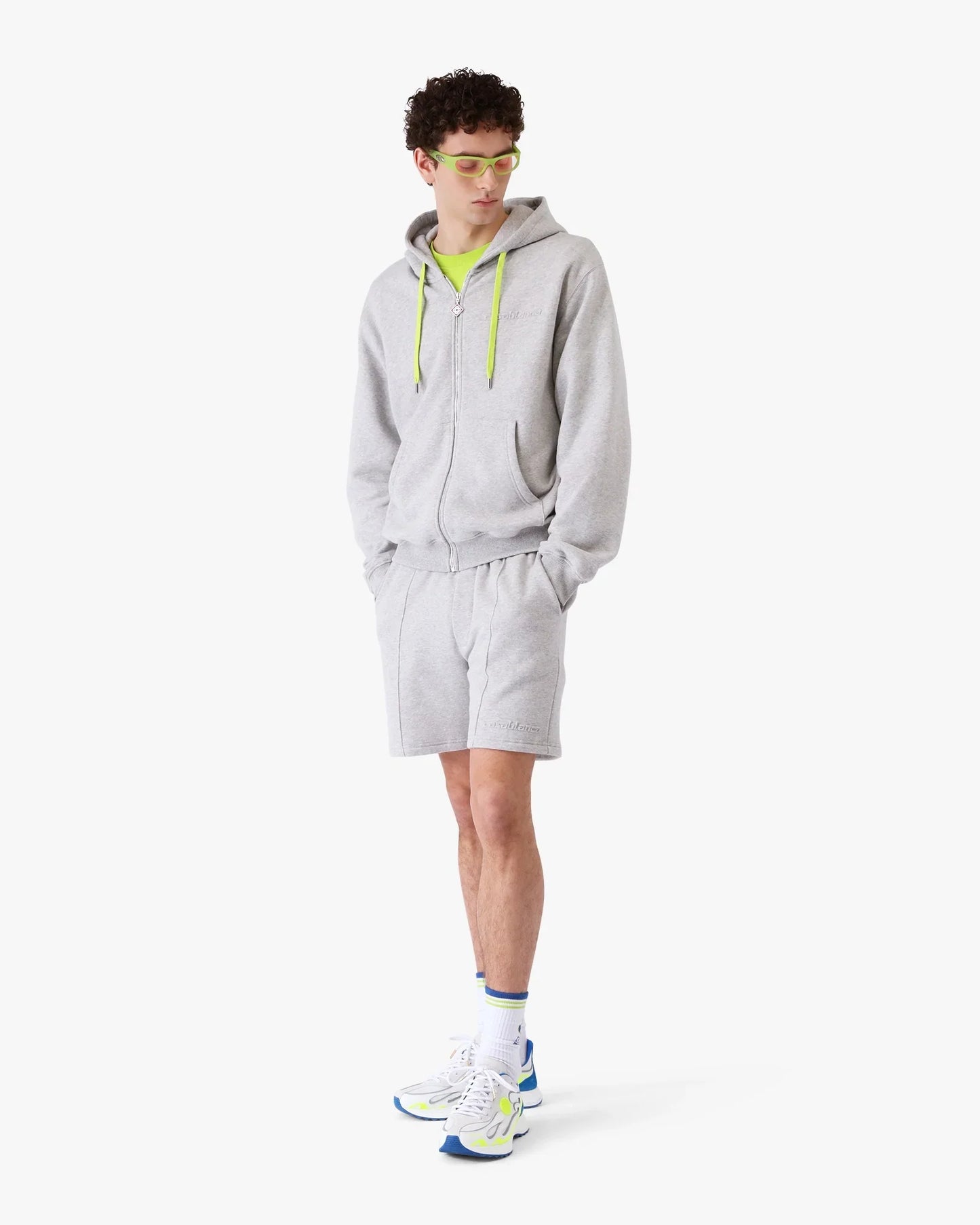 Cashmere Blend Zip-Up Hooded Sweatshirt