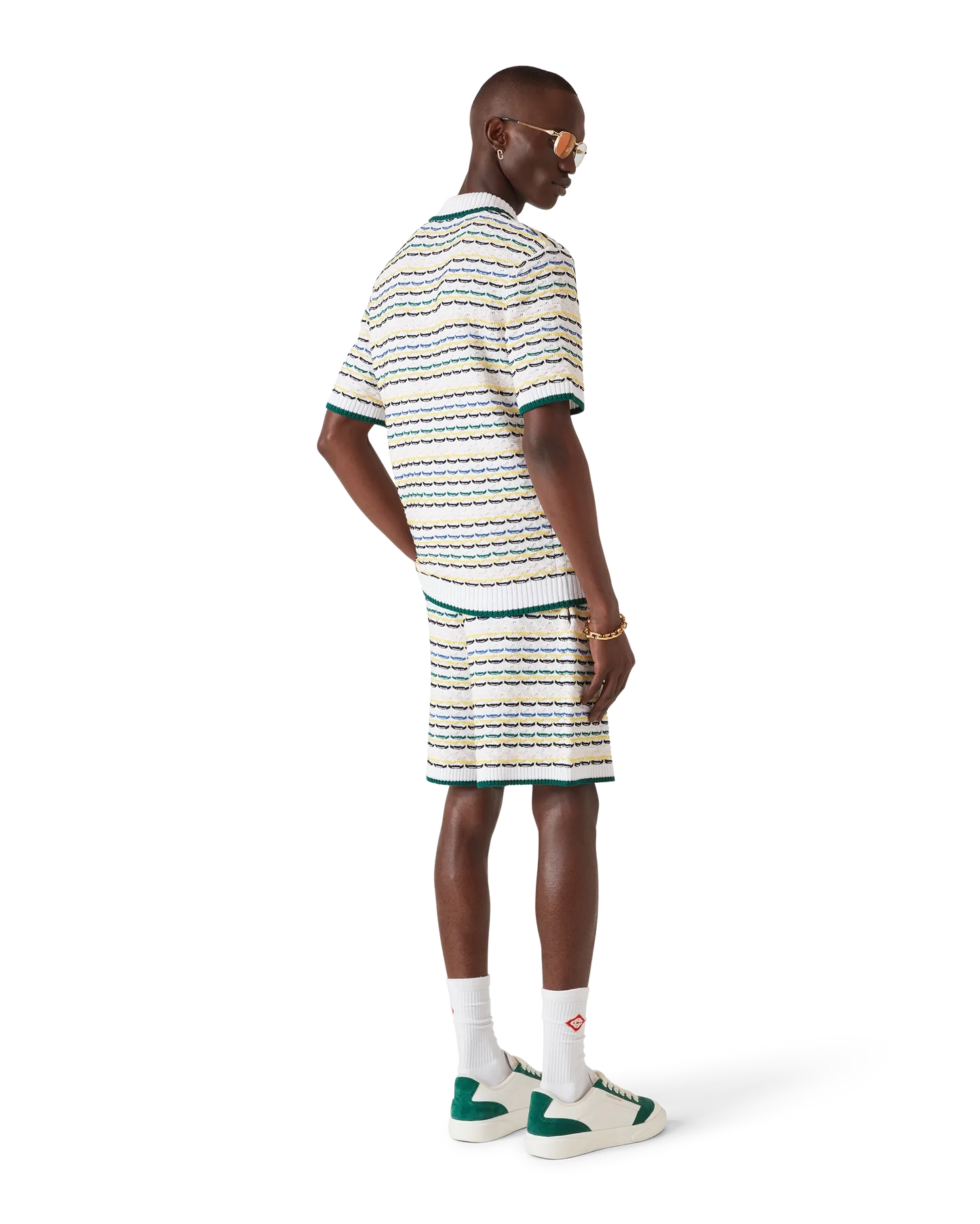 Tuck Stitch Short Sleeve Polo Shirt