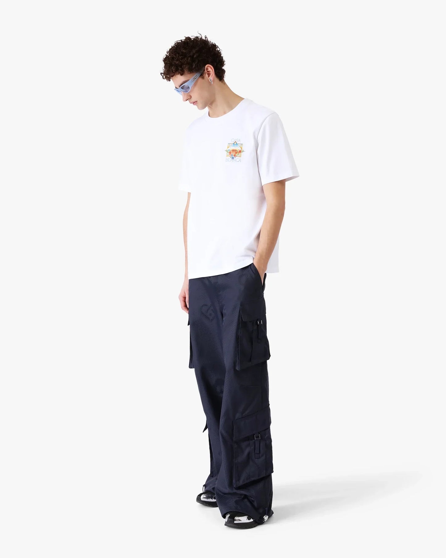 White Flower Court Icon Short Sleeve T-Shirt