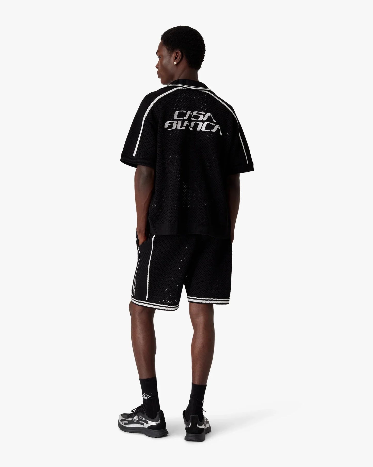 Black Mesh Shorts