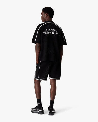 Black Mesh Shorts