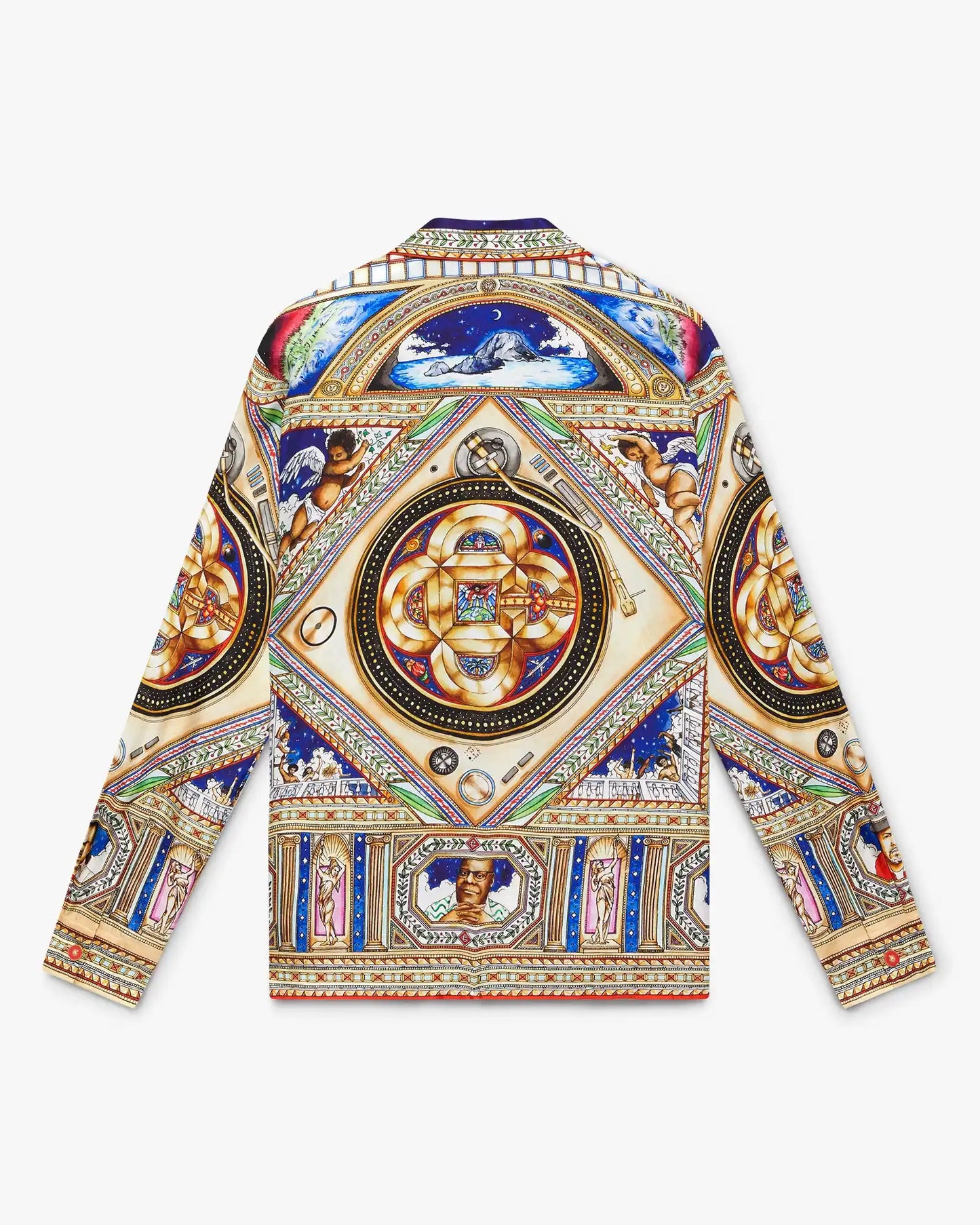 Plafond Orne De Musique Long Sleeve Silk Shirt