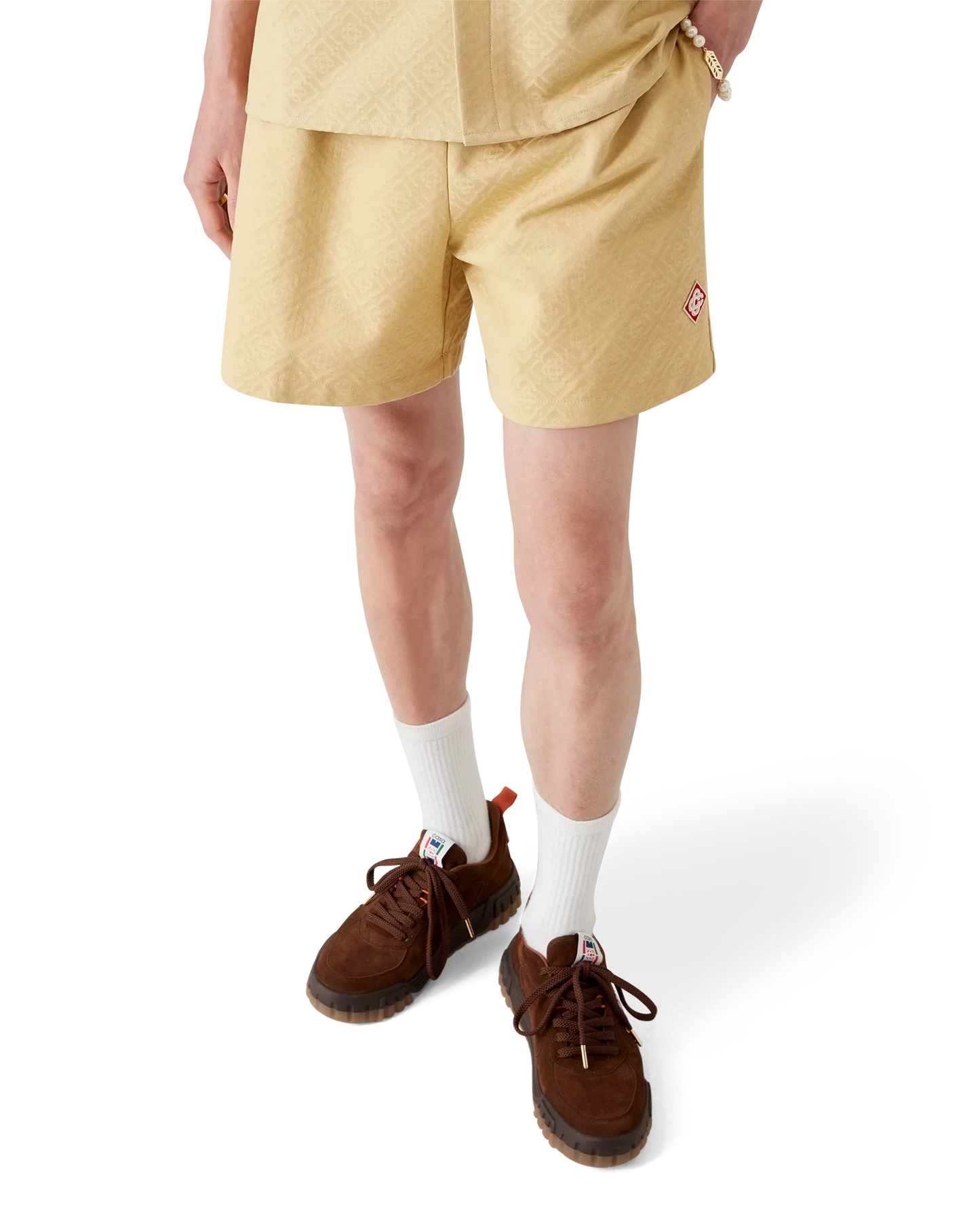 Cotton Monogram Jacquard Shorts