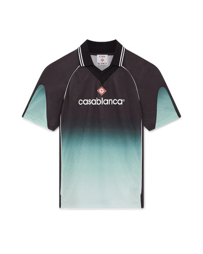 Gradient Monogram Jacquard Short Sleeve Football Shirt