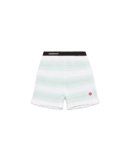 Stripe Shirred Shorts
